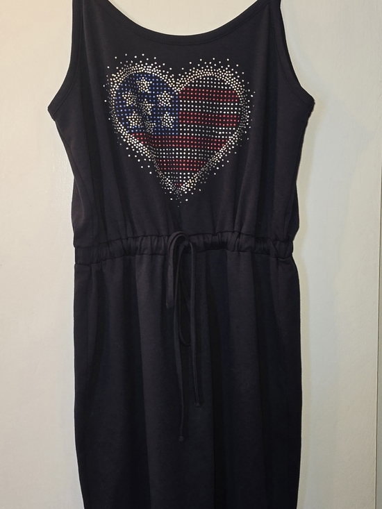 VENUS Dresses & Skirts - NWOT Venus Americana Bling Casual Dress with Rhinestone Heart